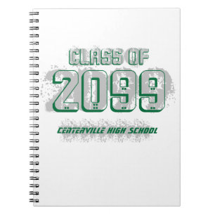 Green Distress Moderne Classe de Carnet