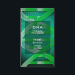 Green DNA Medical Science Modern Visitenkarte<br><div class="desc">Eine moderne berufliche Visitenkarte zum Thema Medizin mit grüner DNA. Entwickelt von Thisisnotme©</div>