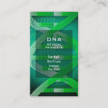 Green DNA Medical Science Modern Visitenkarte<br><div class="desc">Eine moderne berufliche Visitenkarte zum Thema Medizin mit grüner DNA. Entwickelt von Thisisnotme©</div>