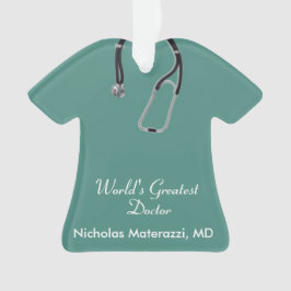 Green Doctor Scrubs Weihnachtsschmuck Ornament