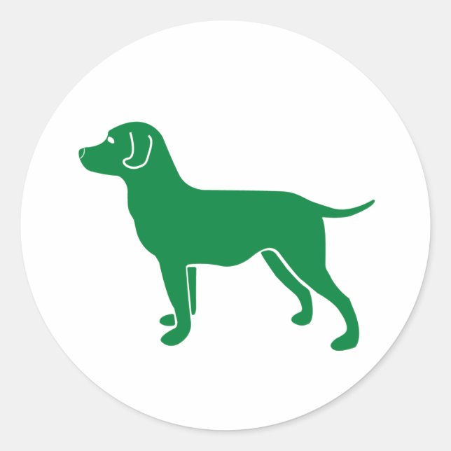 Green Dog Design Runder Aufkleber (Vorderseite)