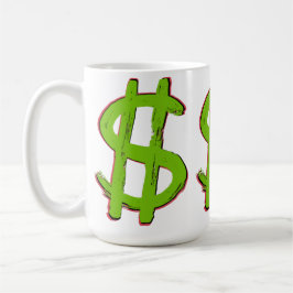 Green-Dollar-Zeichen Kaffeetasse