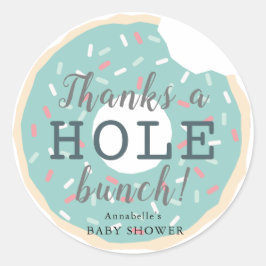 Green Donut Baby Dusche Vielen Dank Sticker