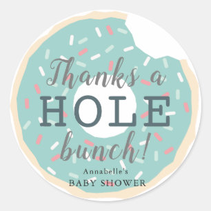 Green Donut Baby Dusche Vielen Dank Sticker