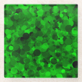 Green Dot Glass Untersetzer