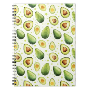 Green Dots Avocados Notizblock