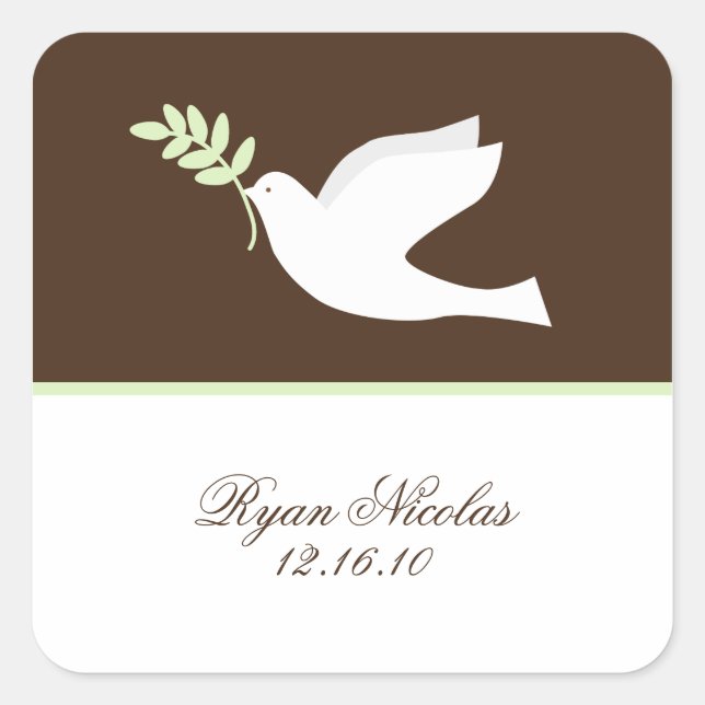 Green Dove Stickers (Vorderseite)