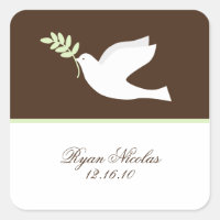 Green Dove Stickers