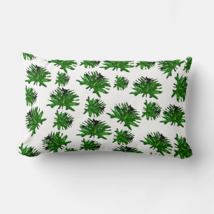 Green Dracaena Fern Blätter, Lumbar Kissen