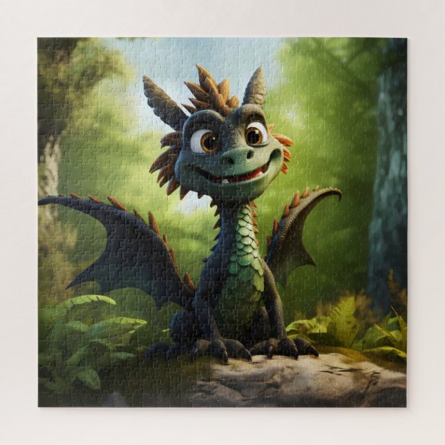 Green Dragon Cartoon (Vertikal)
