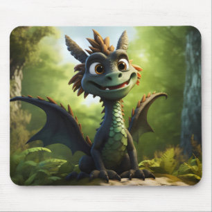 Green Dragon Cartoon Mousepad