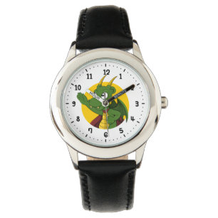Green dragon cartoon watch armbanduhr
