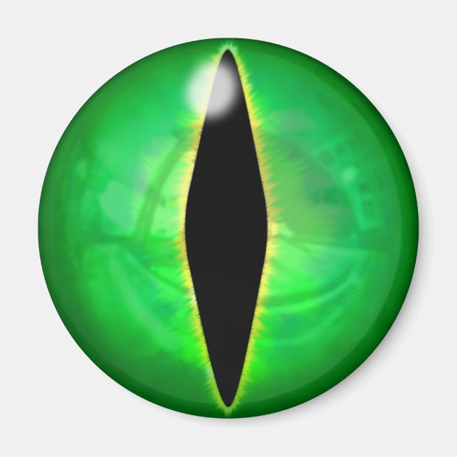 Green Dragon Eye Magnet (Vorne)