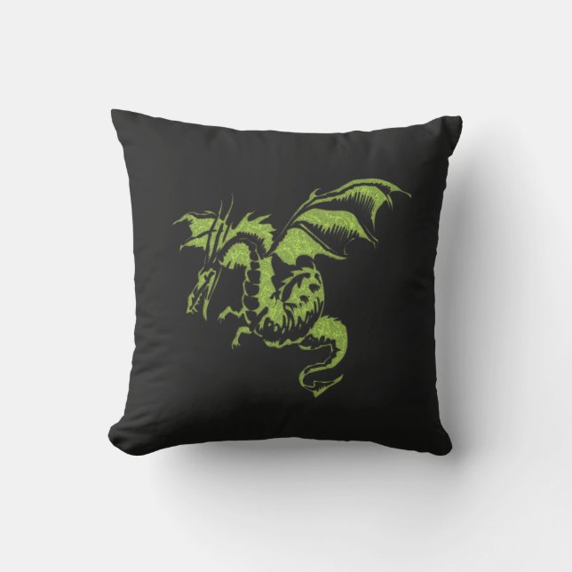 Green Dragon Kissen (Vorderseite)