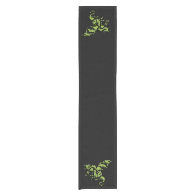 Green Dragon Kurzer Tischläufer (Vorderseite)