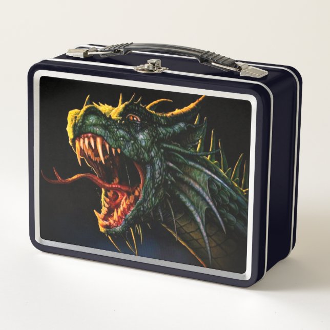Green Dragon Metall Brotdose (Vorderseite)