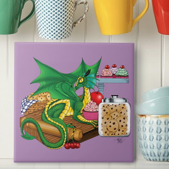 Green Dragon Pastry Koch Fliese (Von Creator hochgeladen)