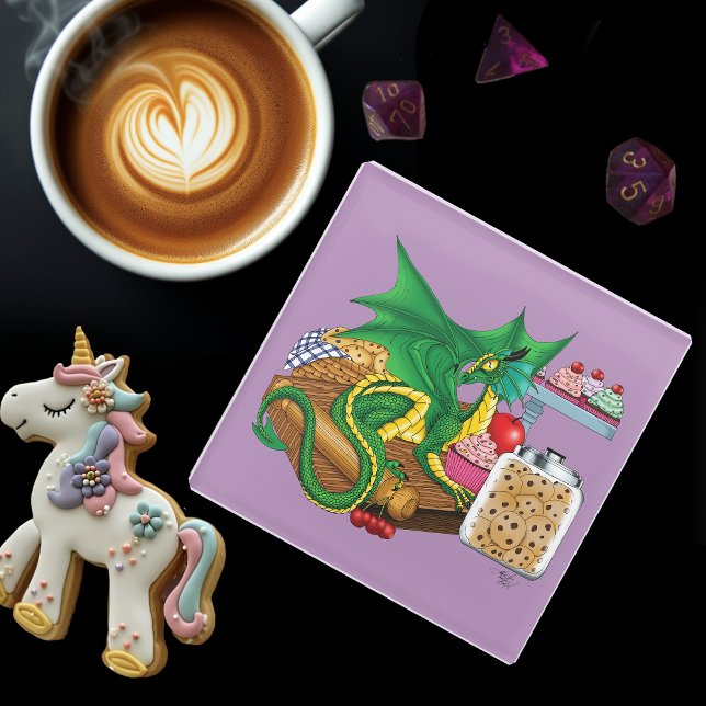 Green Dragon Pastry Koch Glasuntersetzer (Von Creator hochgeladen)