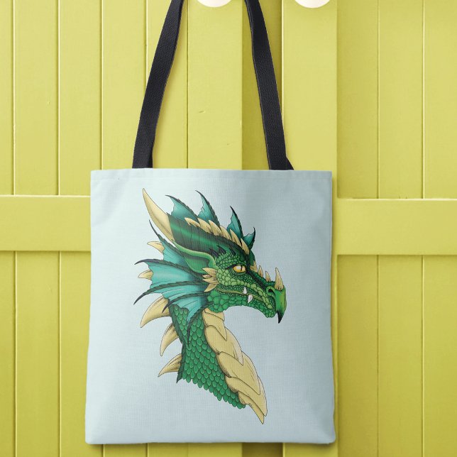Green Dragon Portrait Tasche (Von Creator hochgeladen)
