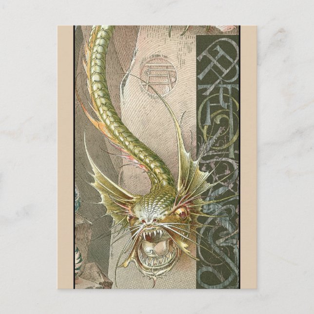 Green Dragon Postkarte (Vorderseite)