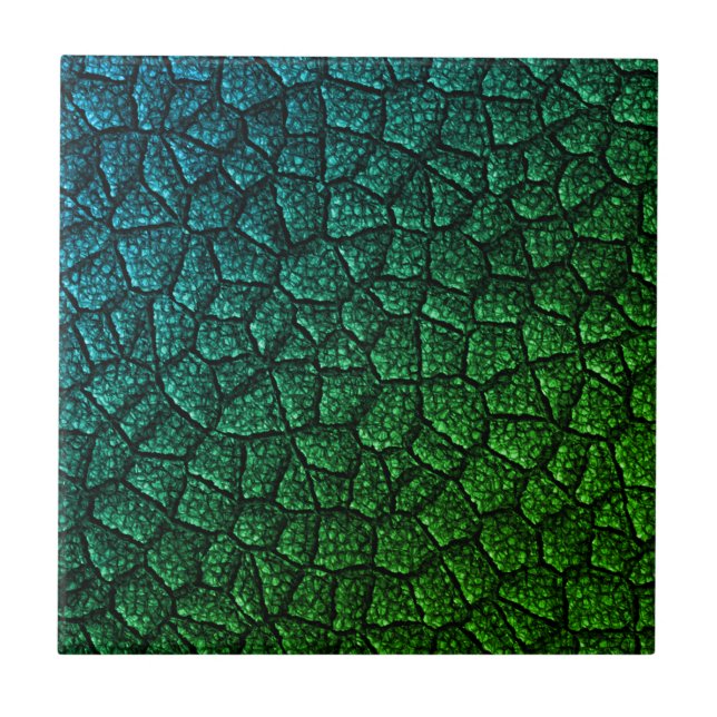 Green Dragon Scale Fliese (Vorderseite)