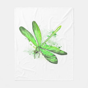 Green Dragonfly Fleecedecke