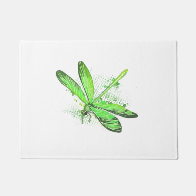 Green Dragonfly Fußmatte (Vorderseite)