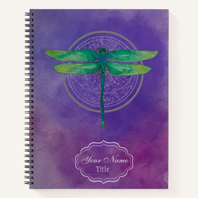 Green Dragonfly-Notebook Notizbuch (Vorderseite)