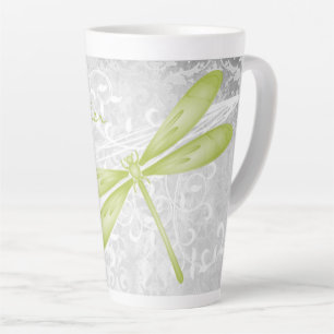 Green Dragonfly Personalisierte Latte-Tasse Milchtasse
