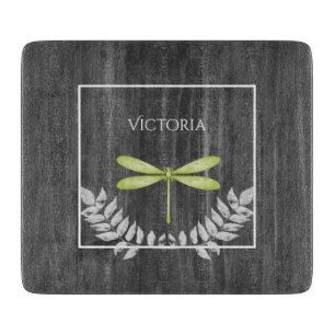 Green Dragonfly Rustikales Personalisiertes Schnei Schneidebrett