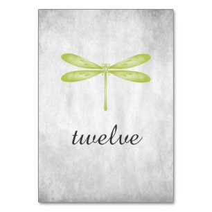 Green Dragonfly-Tischnummer Tischnummer