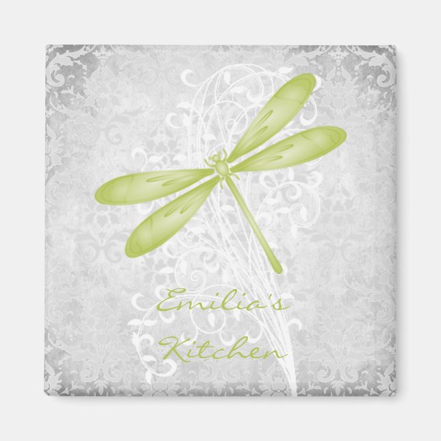 Green Draquelly Personalized Magnet (Vorne)