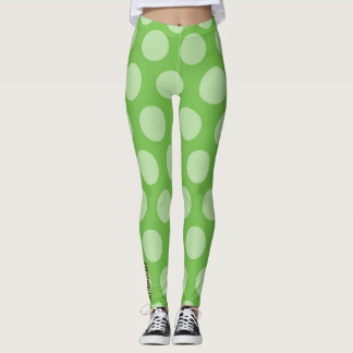 Green Dream Large Polka Dot Leggings