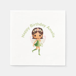 Green Dress Fairy Serviette