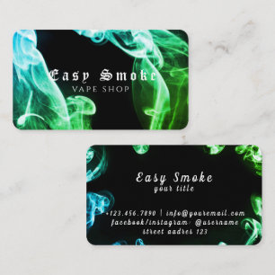 Green Dunkel Black Smoke Vape Shop Visitenkarte