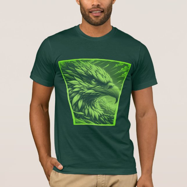 Green Eagle Name Graphic T - Shirt (Vorderseite)