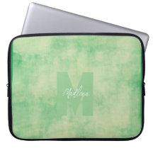 Green Earthy Pastel Tones Mit Monogramm Chic