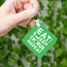 Green Eat Sleep Chorus Wiederholen Block Schlüssel