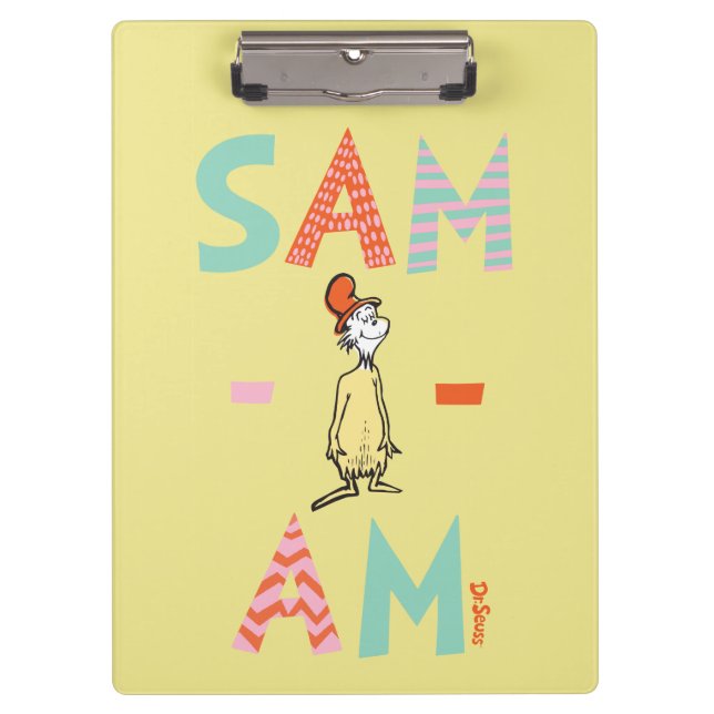Green Eggs and Ham Sam-I-Am Klemmbrett (Vorderseite)