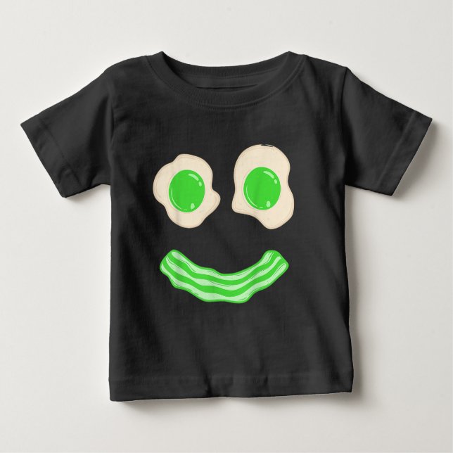 Green Eggs Ham Smile Face Brunch Frühstück Baby T-shirt (Vorderseite)