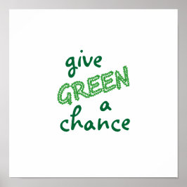 GREEN eine Chance geben Poster