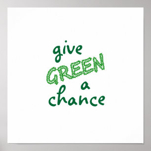 GREEN eine Chance geben Poster