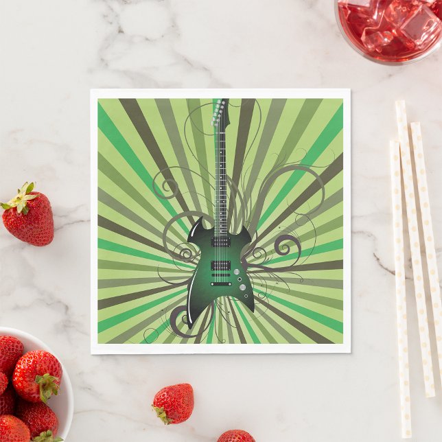 Green Electric Gitarre Serviette (Von Creator hochgeladen)