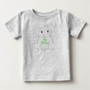 Green Elephant Baby Dusche Baby T-shirt