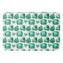 Green Emerald Crystal Gemstone Diamond Gem Dekor Badematte
