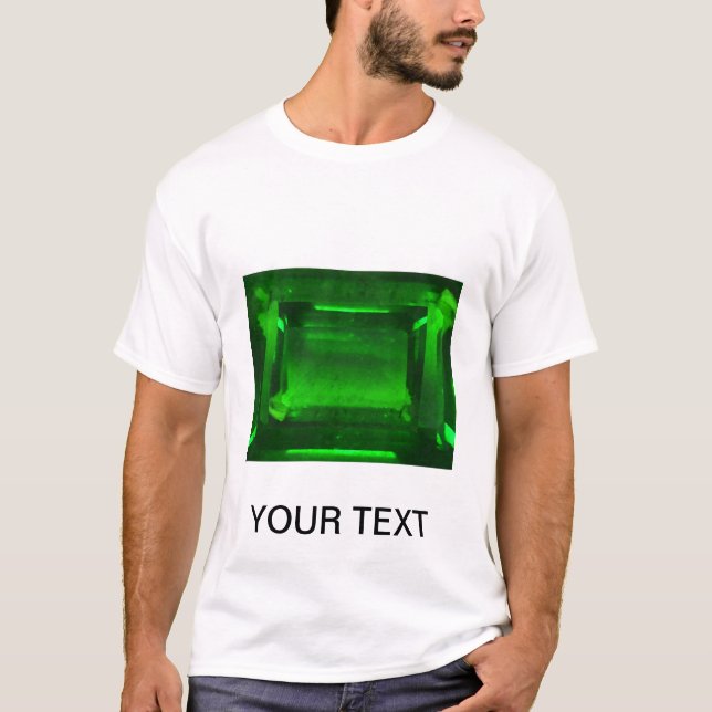Green Emerald Gemstone T-Shirt (Vorderseite)
