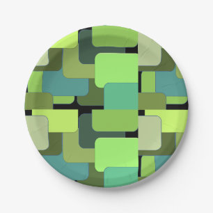 Green Emerald Limon Jade Modern Abstrakt Pappteller