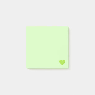 Green Emoji Heart Post-it Klebezettel