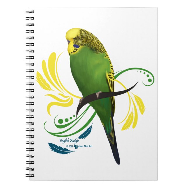 Green English Budgie Notizblock (Vorderseite)