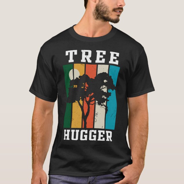 Green Environmentalist Design - Tree Hugger Graphi T-Shirt (Vorderseite)